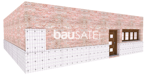 Instalación de sate en fachada de ladrillo